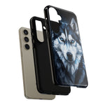 Siberian Husky Geometric Diamond Art Tough Phone Case