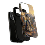 Poodle Painter Scene phone case | Artistic Dog Landscape