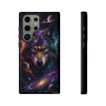 Cosmic Wolf Phone Case, Galaxy Nebula Portrait Tough Cover, Gift