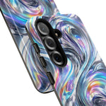 Chrome Metallic Swirl  Art Tough Phone Case