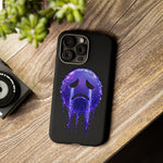 Glitch Sad Face Phone Case, Anime Melt Static Tough Cover