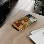 Cocker Spaniel Picnic Scene phone case | vintage dog art
