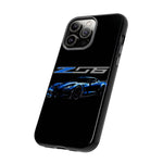 Blue C7 Z06 Sports Car Tough Phone Case Track Style Cover Gift