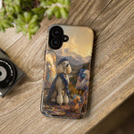 Poodle Painter Scene phone case | Artistic Dog Landscape