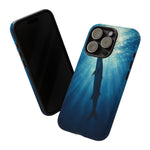 Barracuda Silhouette Phone Case, Sunlit Marine Art Tough Cover