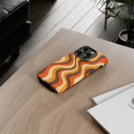 Groovy Wave Lines Retro Art Tough Phone Case