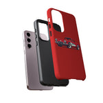 Red Classic Corvette C1 Illustration phone case | Retro Car Tough Case