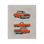 C10 Cheyenne Classic Truck Throw Blanket | Vintage Chevy Pickup Design