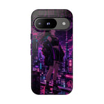Anime Girl Neon City Tough Phone Case Cover Gift