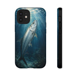 Painterly Marine Art Phone Case, Tarpon Surface Light Cover
