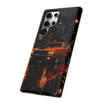 Challenger RT Phone Case, Rainy City Night Muscle Car Tough Cover