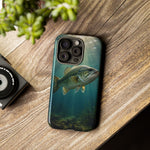 Largemouth Bass Phone Case, Sunlit Underwater Tough Cover, Gift