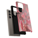 Pink Lip Gloss Heart Mirror Phone Case Girly Tough Case