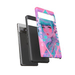 Neon Cyber Geisha phone case | Tough Case