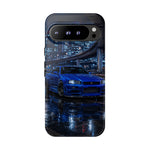 Skyline GT-R R34 Bayside Blue Tokyo Night Art Tough Phone Case