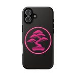 Neon Pink Bonsai Tree Phone Case Glow Zen Tough Case