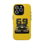 1969 Camaro Z28 Yellow Front View Muscle Car Tough Phone Case