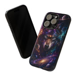 Cosmic Wolf Phone Case, Galaxy Nebula Portrait Tough Cover, Gift