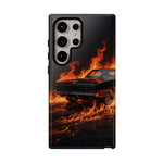 Black Charger Classic Muscle Flames Tough Phone Case Cover Gift