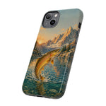 Leaping Golden Trout Lake Scene phone case | Tough Cover