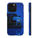 Blue Mustang Art Phone Case, GT500 American Muscle Car Tough Cover for Men