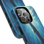 Barracuda Silhouette Phone Case, Sunlit Marine Art Tough Cover