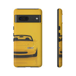 Yellow Miata Phone Case, NA Roadster 90s JDM Legend Cover