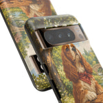 Cocker Spaniel Picnic Scene phone case | vintage dog art
