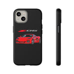 Red C8 Z06 Illustration Phone Case for Vette Owners | Tough Cover