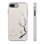 Plum Blossom Ink Wash Phone Case Minimalist Zen Tough Case
