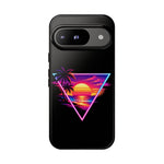 Synthwave Sunset Triangle Phone Case Retro Vaporwave Case