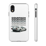 White Countach Retro Tough Phone Case Cover Gift Art