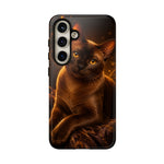 Burmese Golden Sable Portrait Art Tough Phone Case