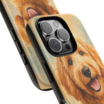 Goldendoodle Fluffy Curls Portrait Art Tough Phone Case