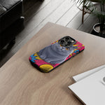 British Shorthair Round Pop Art Tough Phone Case