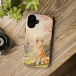 Akita under Cherry Blossoms Dog Breed Phone Case