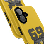 1969 Camaro Z28 Yellow Front View Muscle Car Tough Phone Case