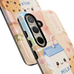 Milk Cookie Phone Case Cute Food Kawaii Tough Cover Gift Art