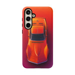 C3 Corvette Phone Case, Orange Top-Down Duotone Gradient Cover