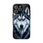 Siberian Husky Geometric Diamond Art Tough Phone Case
