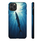 Barracuda Silhouette Phone Case, Sunlit Marine Art Tough Cover