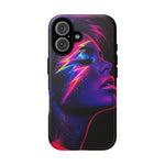 Neon Lightning Face 80s phone case | Tough Case