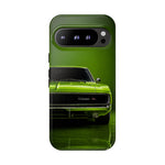 Green Charger RT Phone Case, Lime 68 Classic Muscle Car Cover, Mens Gift