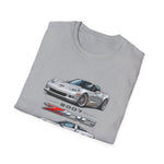 Silver 2007 C6 Z06 Illustration T-Shirt | Sports Car Trio
