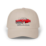 1956 Thunderbird Convertible Dad Hat Classic Car Cap Adjustable Strap Red