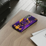 French Bulldog Pop-Art Portrait Tough Phone Case - Purple Gold
