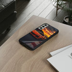Orange C8 Z06 Flat Plane V8 Speed Art Tough Phone Case