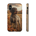 German Wirehaired Pointer Autumn Art Tough Phone Case