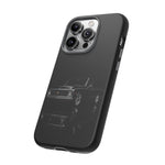 Black Classic C10 Truck Phone Case | Vintage Pickup Reflection, Minimal Auto Design