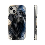 Black Lab Watercolor Art Tough Phone Case - Dog Portrait